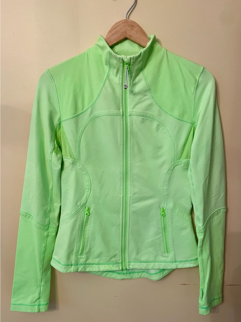 Lululemon Neon Green Zip-Front